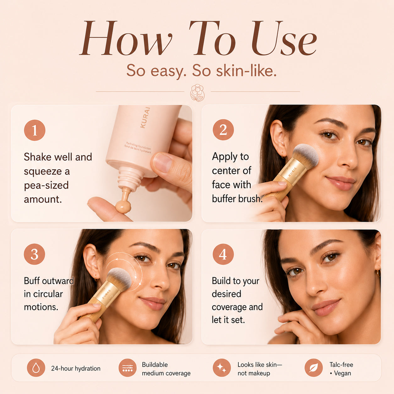 Timeless Hydrating Foundation - Instantly blurs, hydrates & smooths your skin
