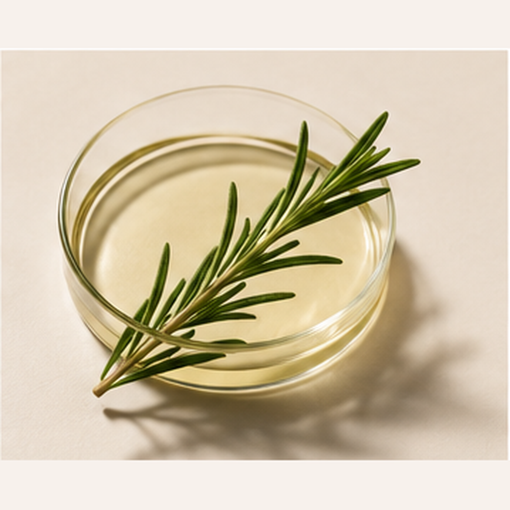 Clean cosmetic laboratory visual representing a paraben-free formula